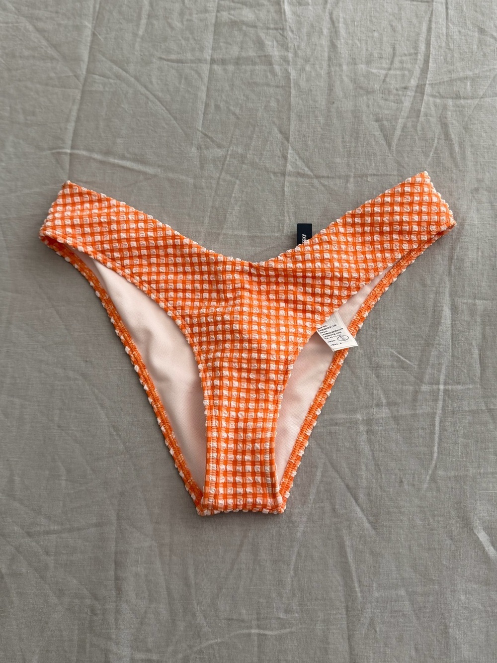 Abercrombie & Fitch Orange Gingham Bikini Bottom - Picture 4 of 6